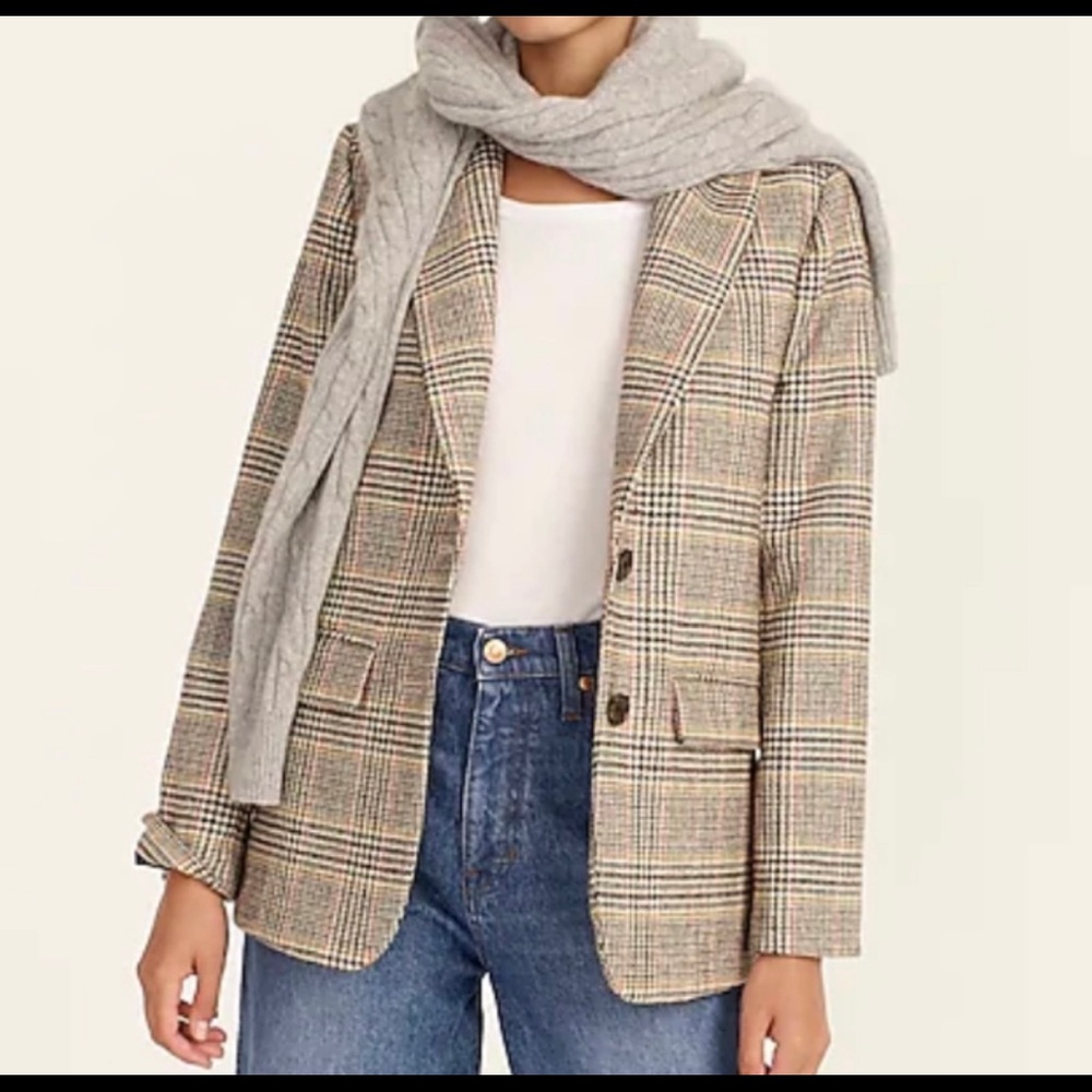 NWT J Crew Sommerset blazer in glen plaid English wool size 6